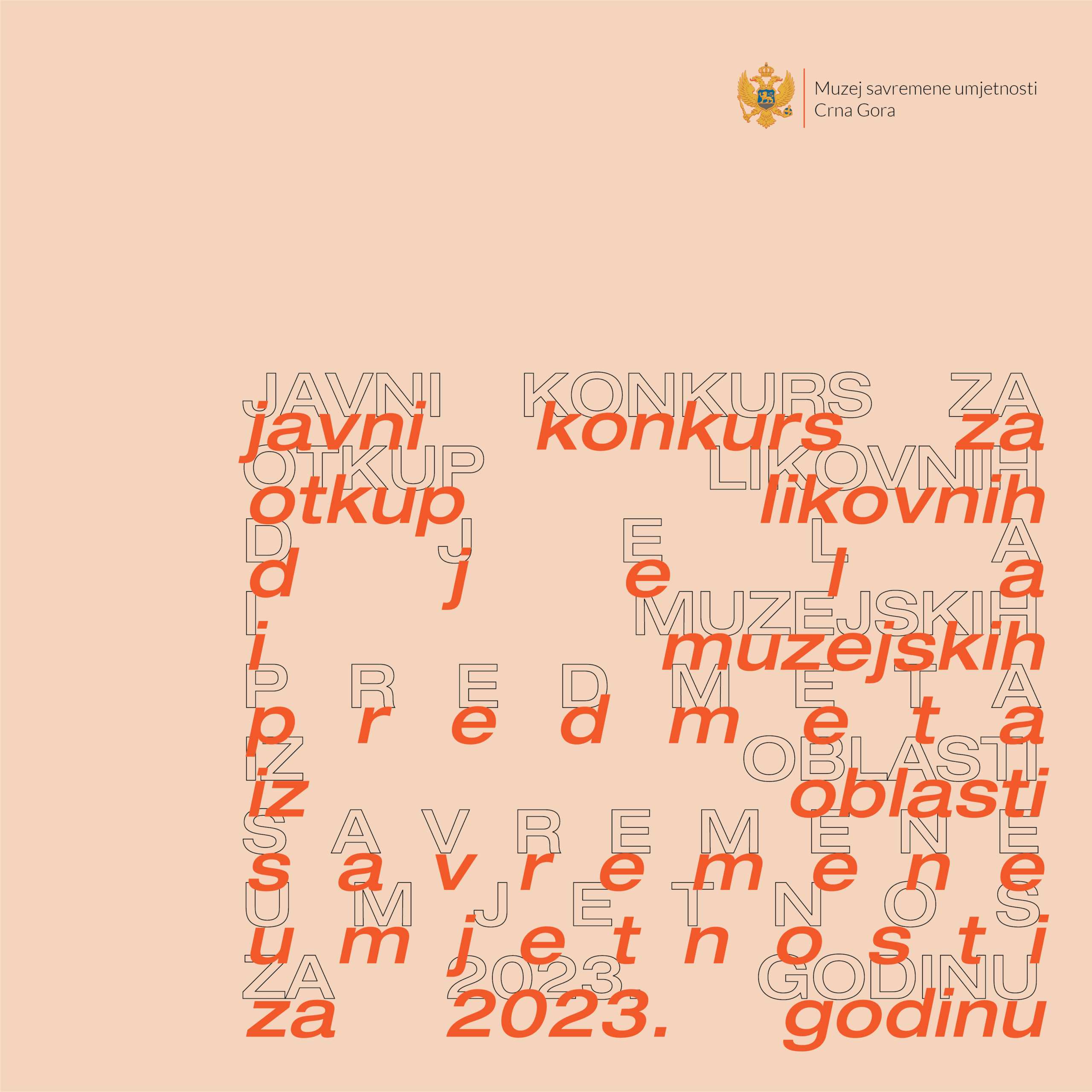 Svjetlo kafena podloga sa narandžastim natpisom i logom